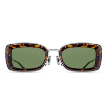 Unisex | M3124 Rectangle Sunglass | Brushed Silver/Tokyo Tortoise | G-15 Green Lens | 51MM