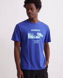 Clematis Blue | Disco Block Standard Short Sleeve | Saturdays NYC