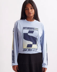 Forever Blue | S Block Standard LS Tee | Saturdays NYC