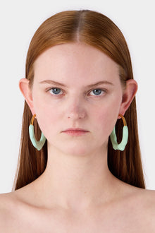 Rubberized Hoop Earrings Gold | Women | Mint