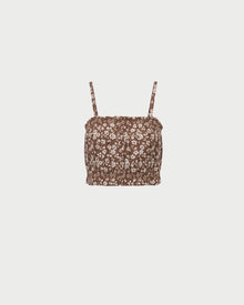 Color: Brown/Cream Floral