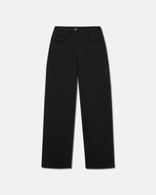 Womens | Marfa Wide Leg Satin Pants | Black