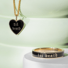 Women | Til Death Enamel Pendant | 14k Rose Gold