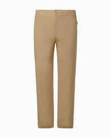 Mens | Button Front Elastic Linen Pant | Sand