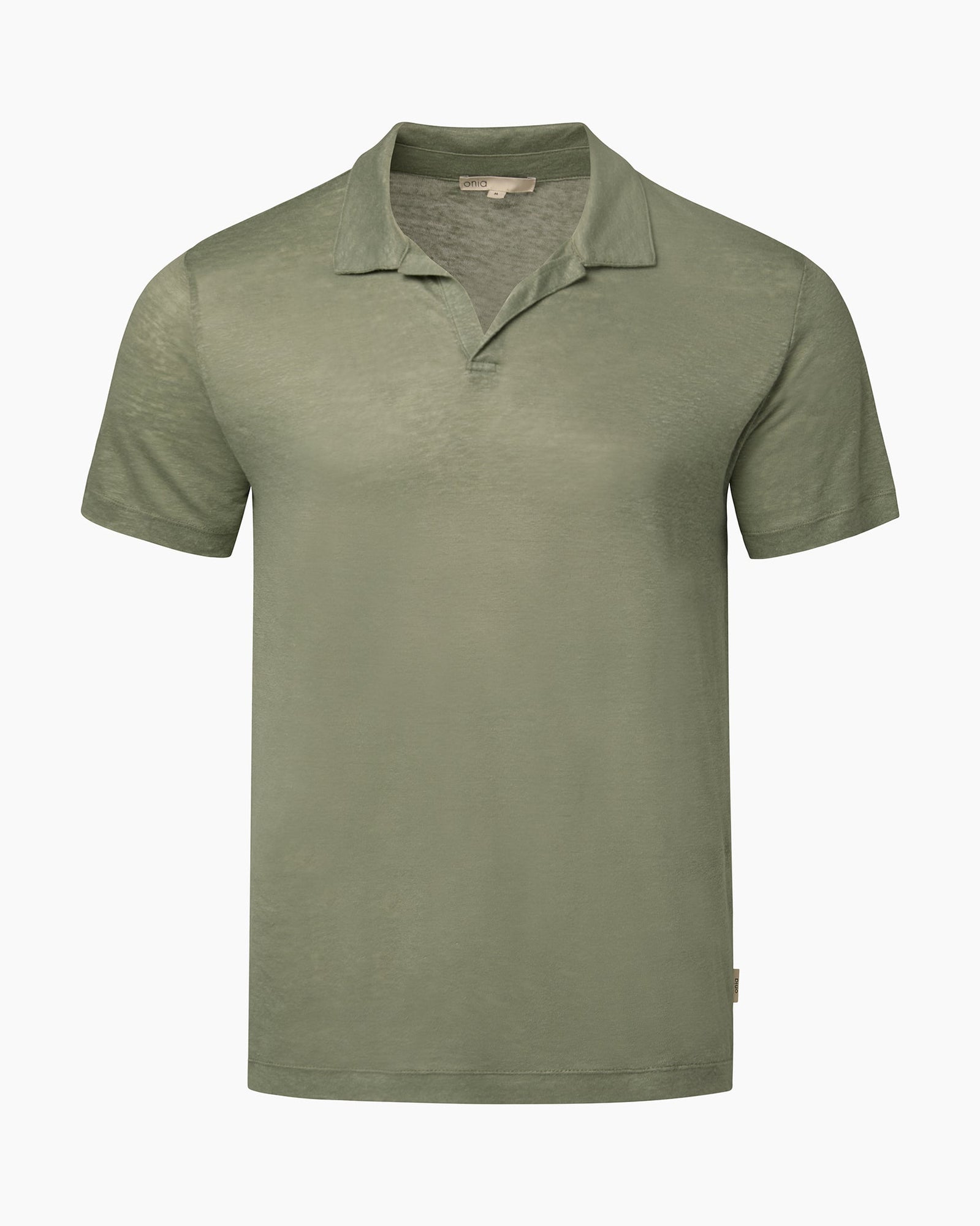 Mens | Shaun Linen Jersey Polo | Sage