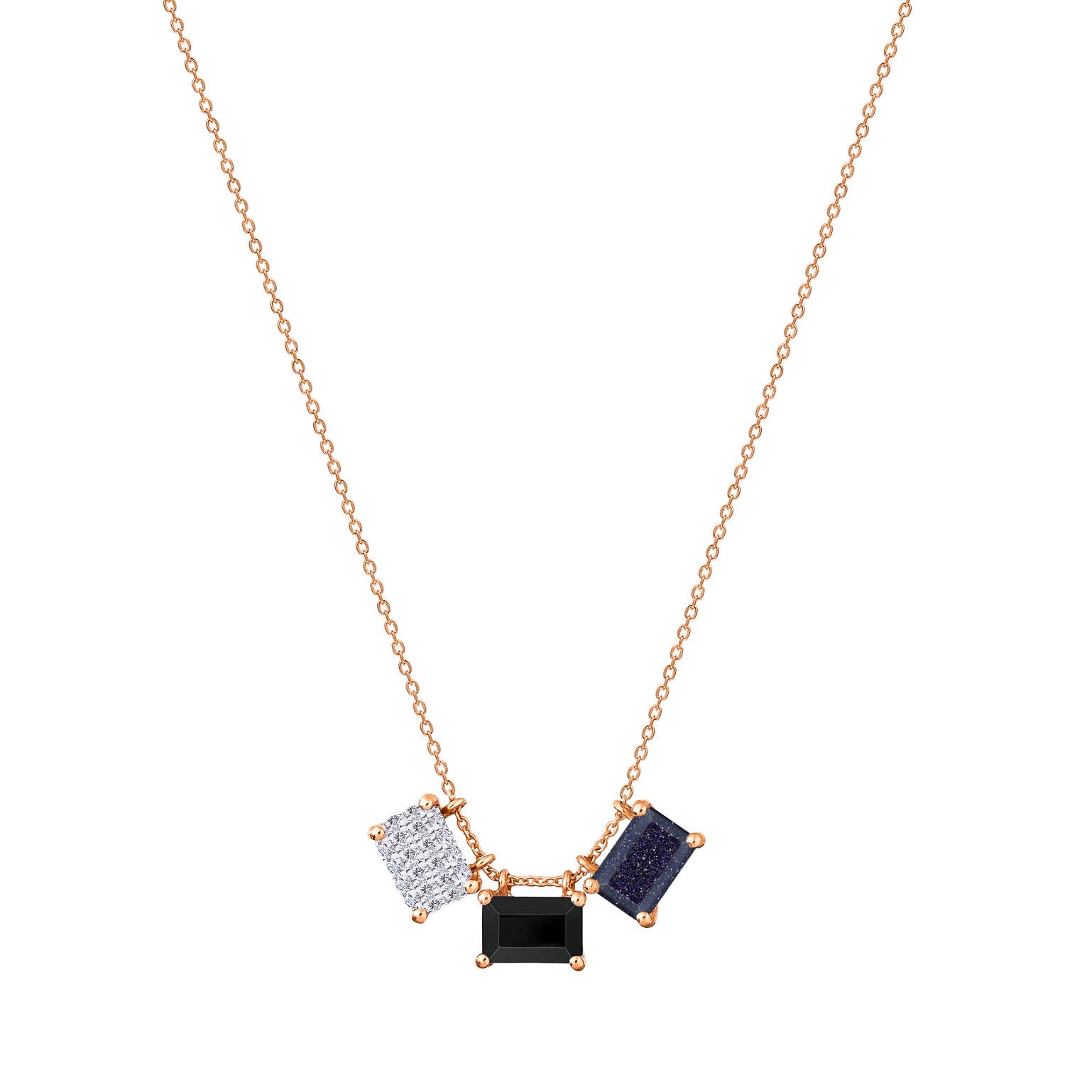 3 Mini Midnight On Chain | 18K Rose Gold