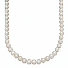 AAA+ Quality Round Strand Necklace | 14K Yellow Gold | White Freshwater Pearl10mm - 11mm