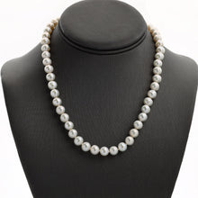Round Strand Necklace | 14K Yellow Gold | White Freshwater Pearl | 8mm - 9mm