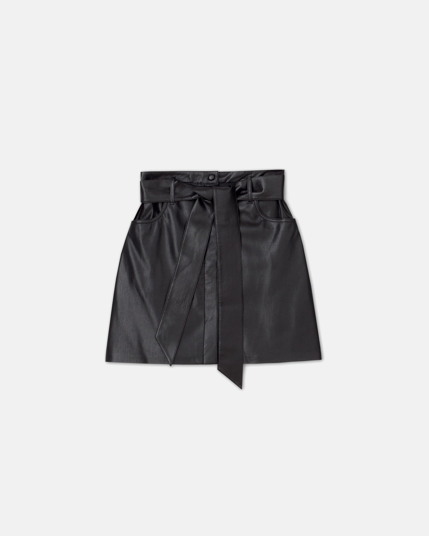 Womens | Meda Saleokobor Alt-Leather Mini Skirt | Black