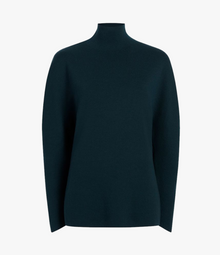Another Tomorrow Merino Wool Knit Turtleneck in Juniper – Wool Women's Knitwear