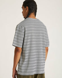 Ivory | Striped Waffle Relaxed SS Tee