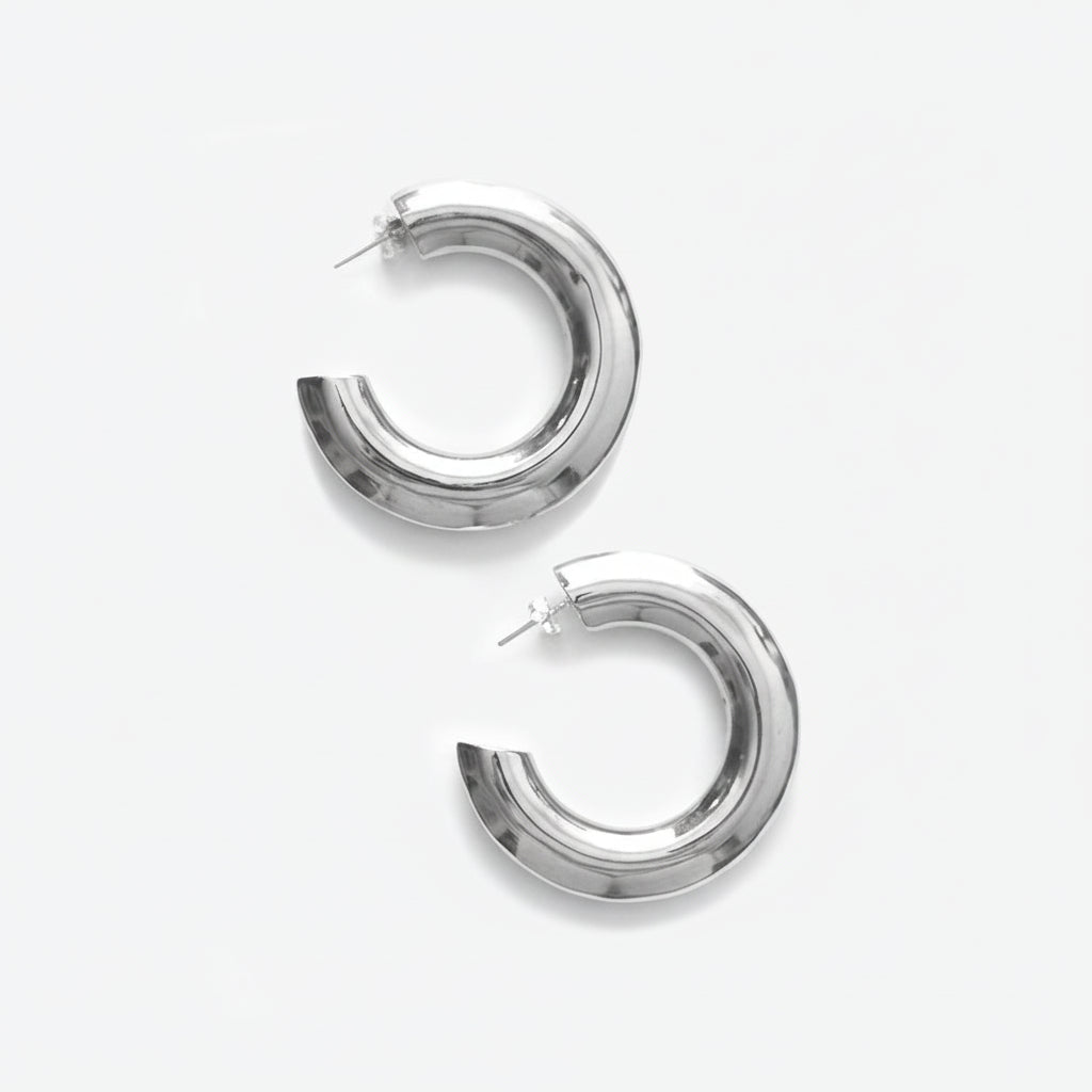 Minetta Hoop Earrings | Sterling Silver