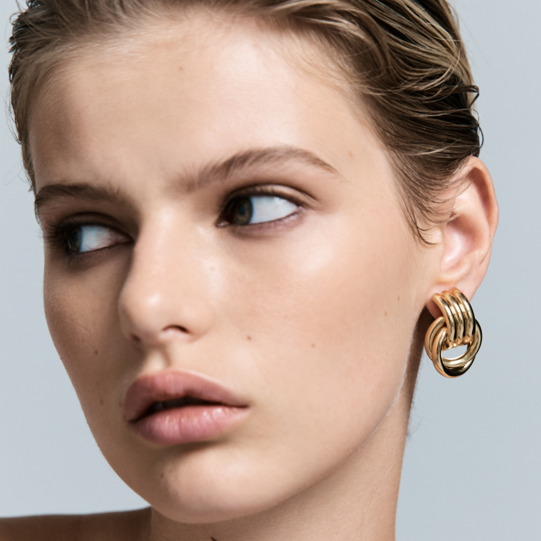 Mini Knot Earrings | Two-Tone