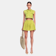 OW Collection MIRA Pleats Skirt Skirt 206 - Moss