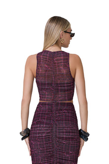 Misha Top | Twisted Plaid