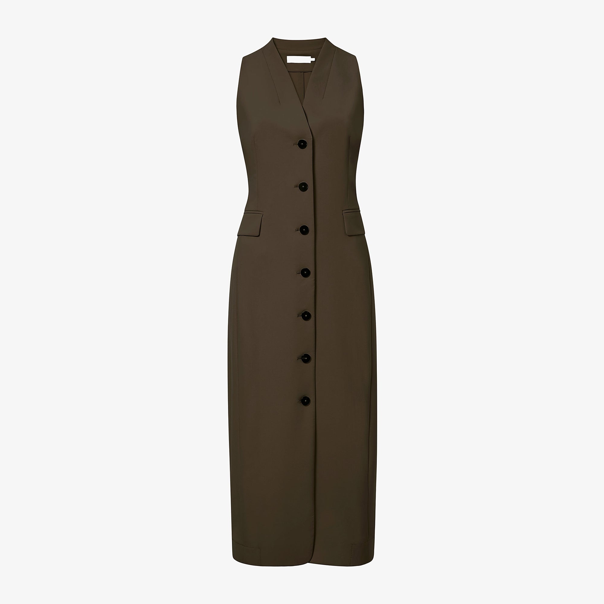 Packshot image of the Cassandra Dress - OrigamiTech in Olive