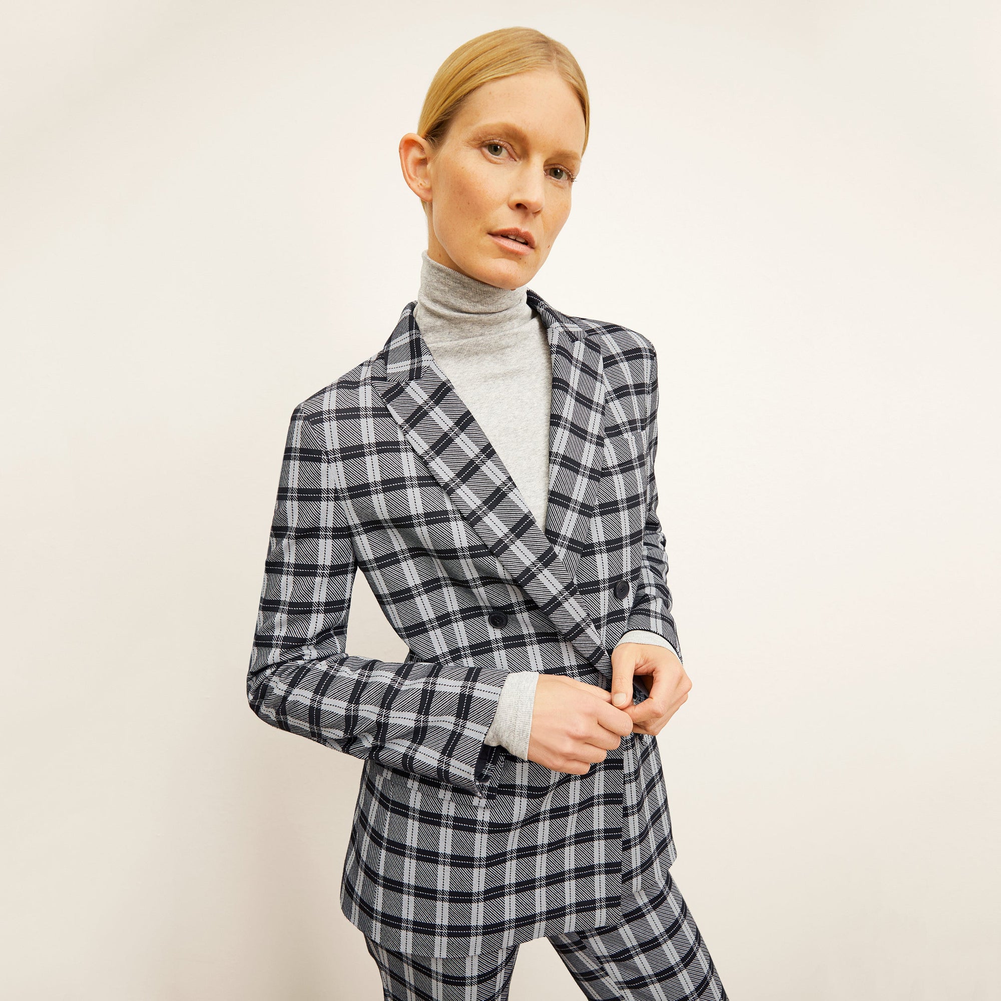 Front image of a woman wearing the O'Hara Blazer | Lead