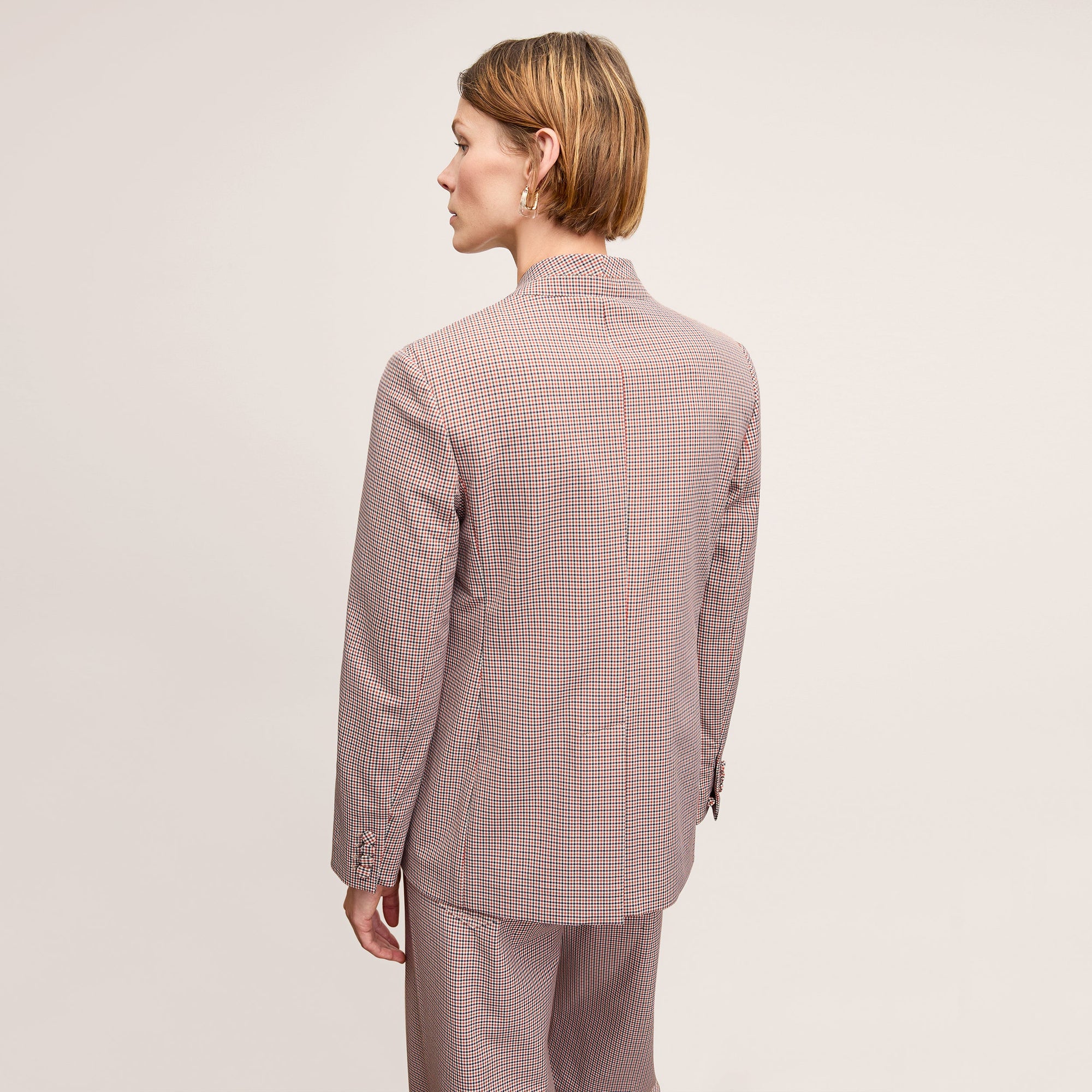 Back image of the Janette Jacket in Mini Check