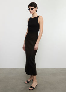 Military Rib Boatneck Tank | Black