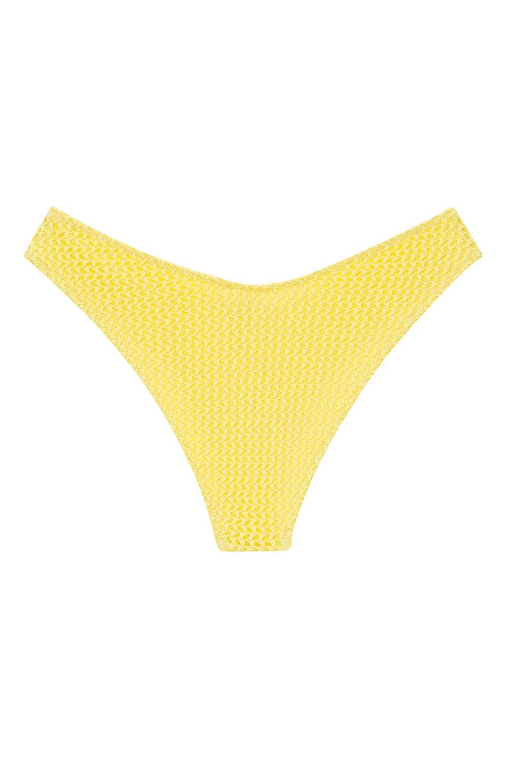 Lulu Zig Zag Stitch Bikini Bottom | Yellow Crochet