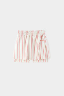 Mini Skirt Panel | Women | White x Red Stripes