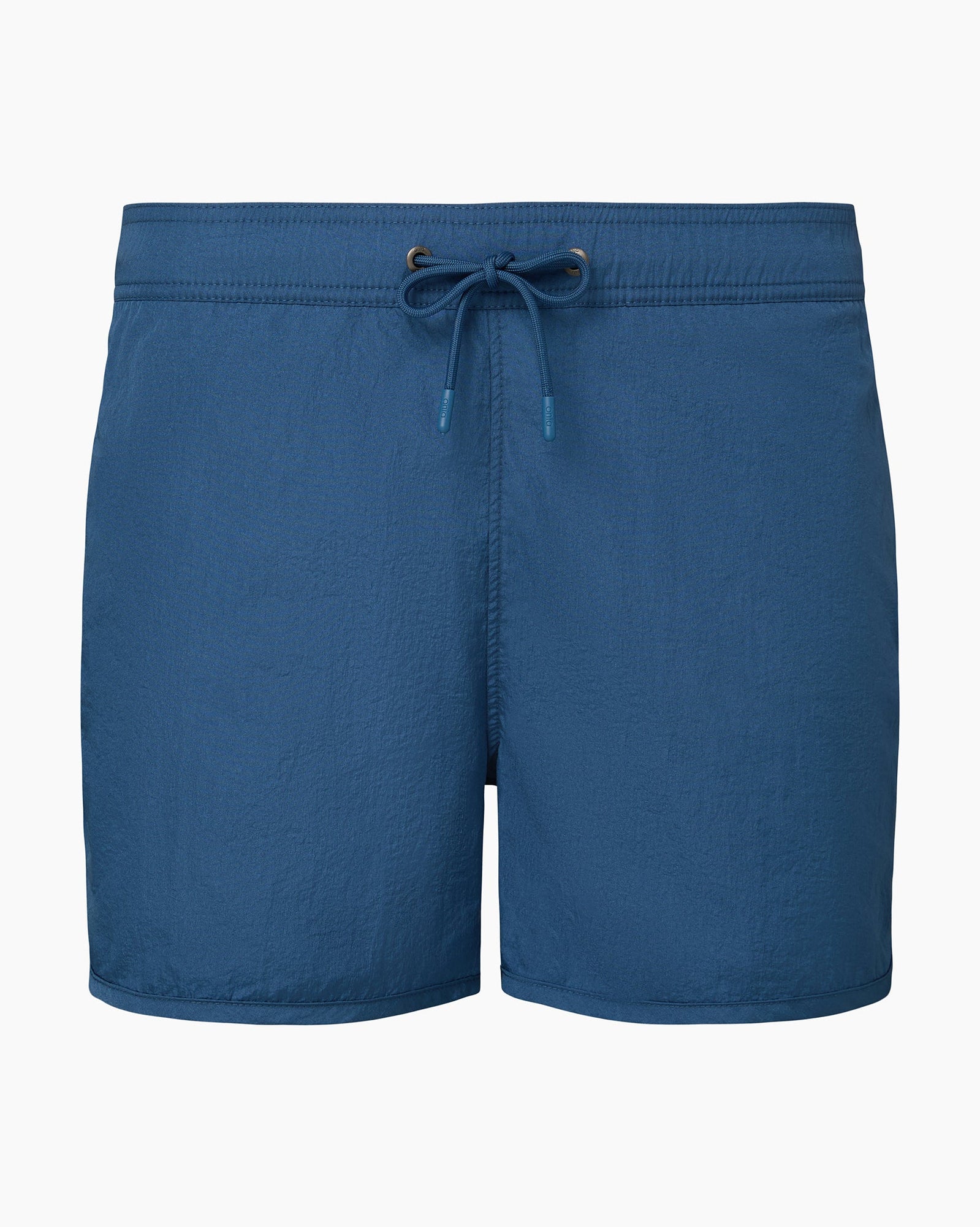 Mens | Nylon Crinkle 4" Scallop Swim Trunk | Pool Blue