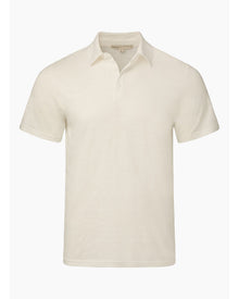 Mens | Slub Short Sleeve Polo | White