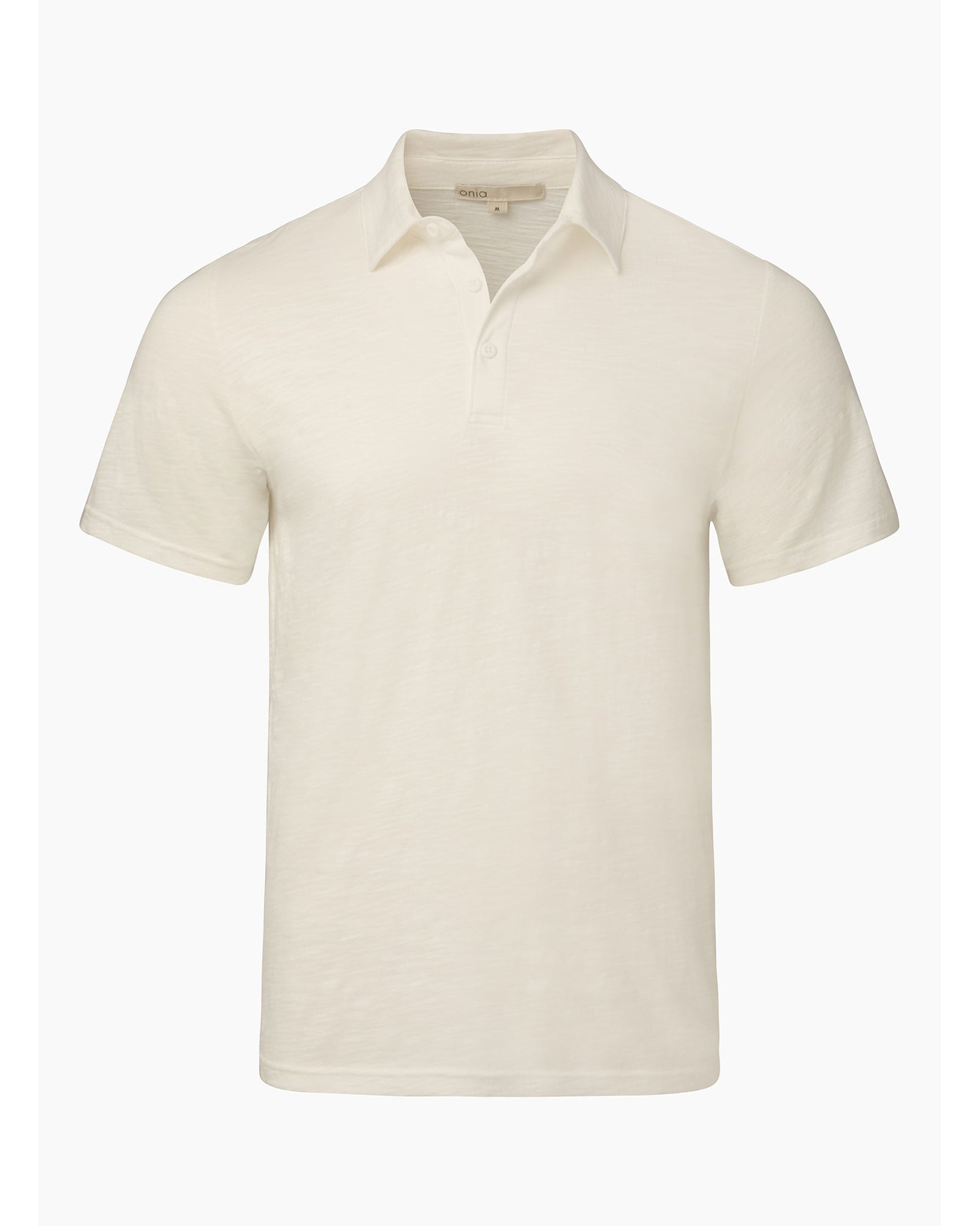 Mens | Slub Short Sleeve Polo | White
