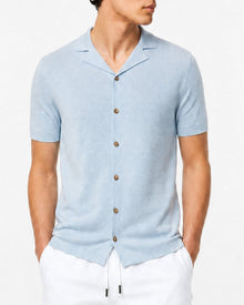 Mens | Cotton Linen Camp Sweater | Ice