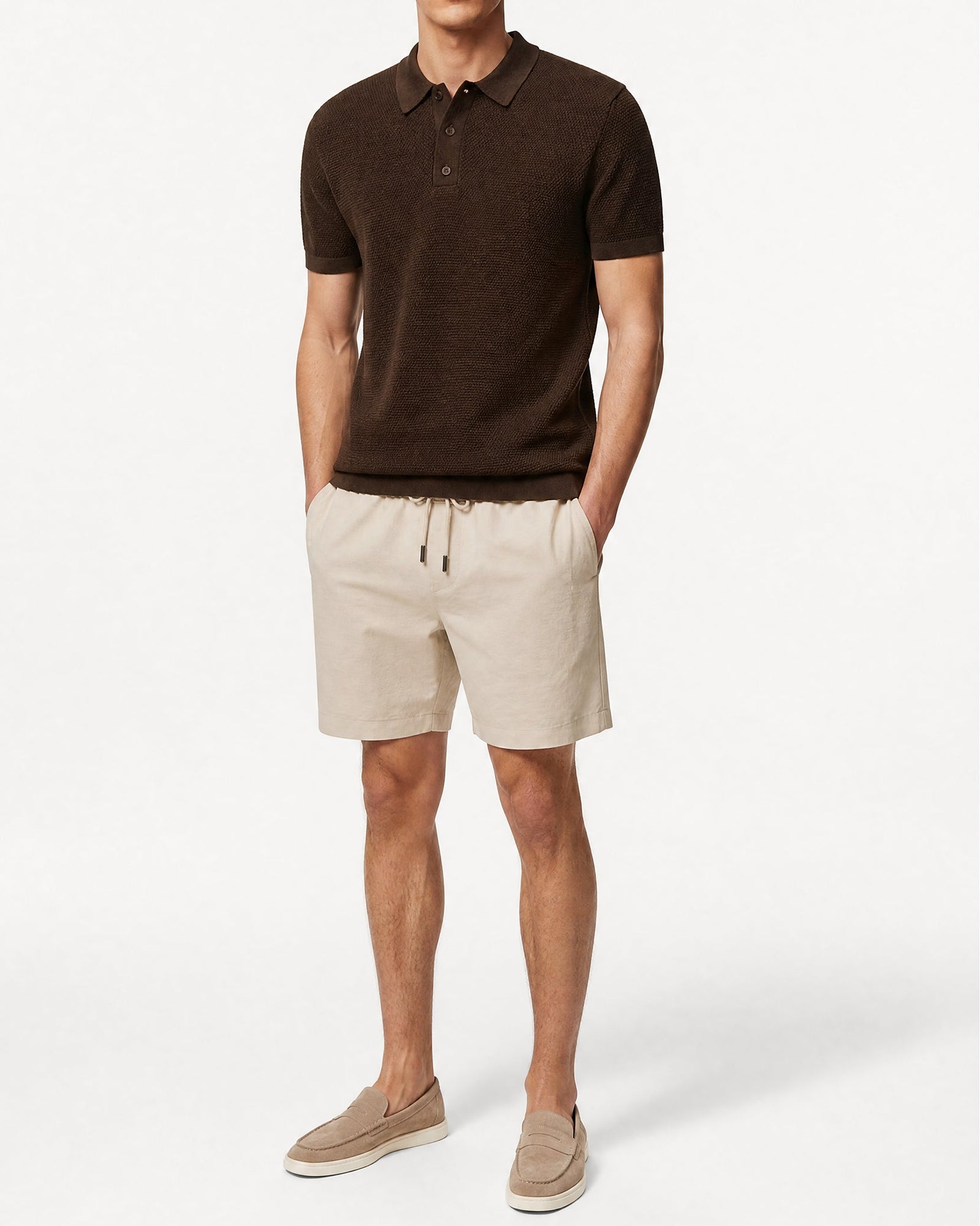 Mens | Cotton Textured Knit Polo | Kona