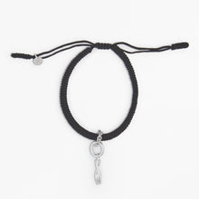 Snake Bracelet | Silver | Black String