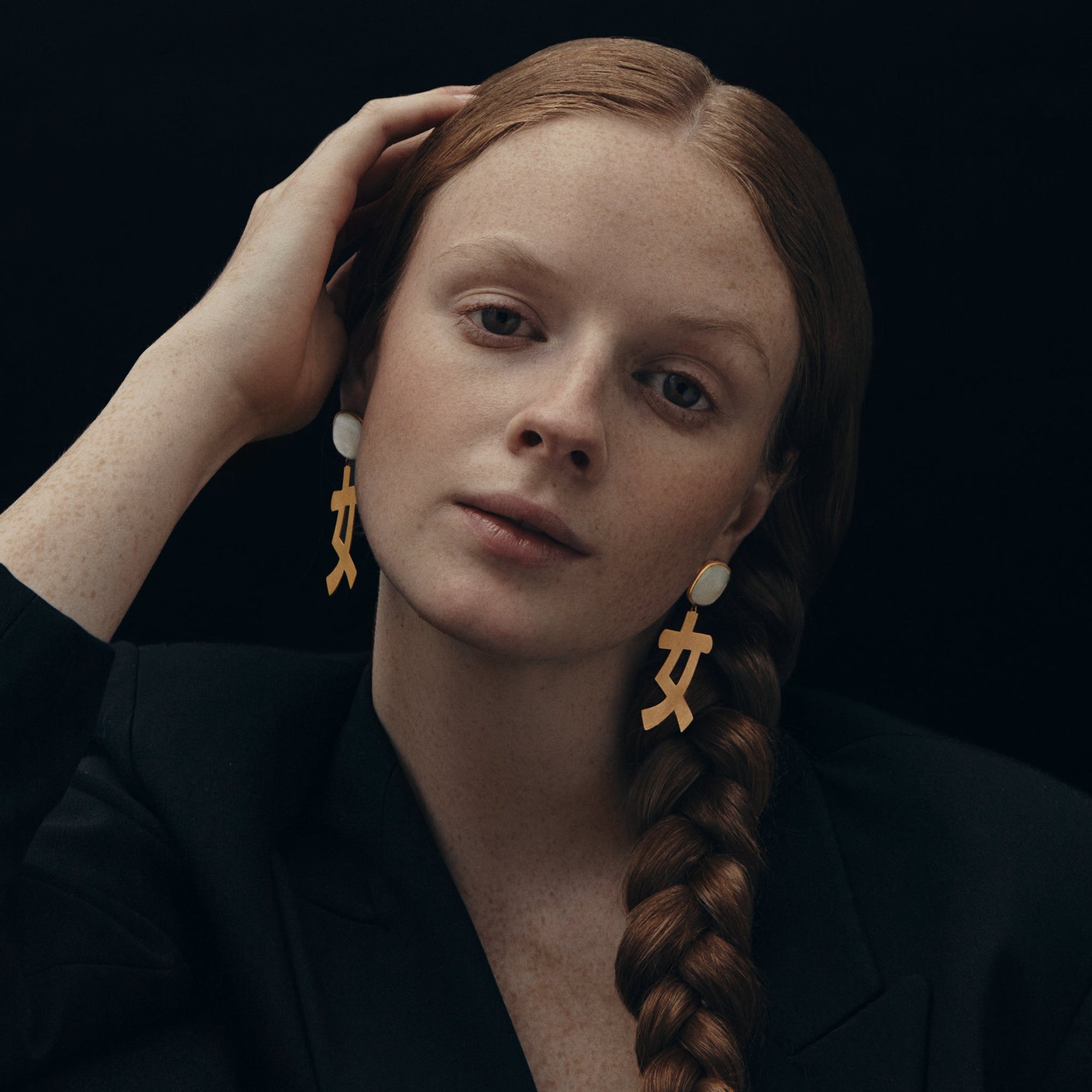 Nuren Earrings | 18K Gold Plated | Mother of Pearl