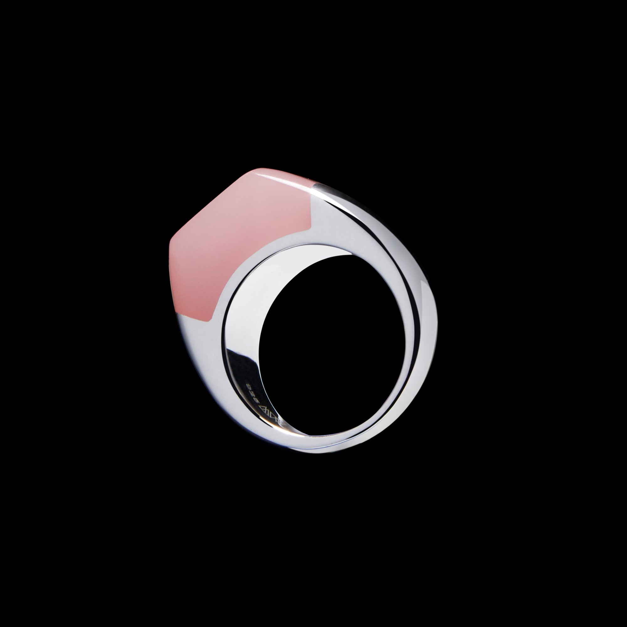Sello Ring | Silver | Pink