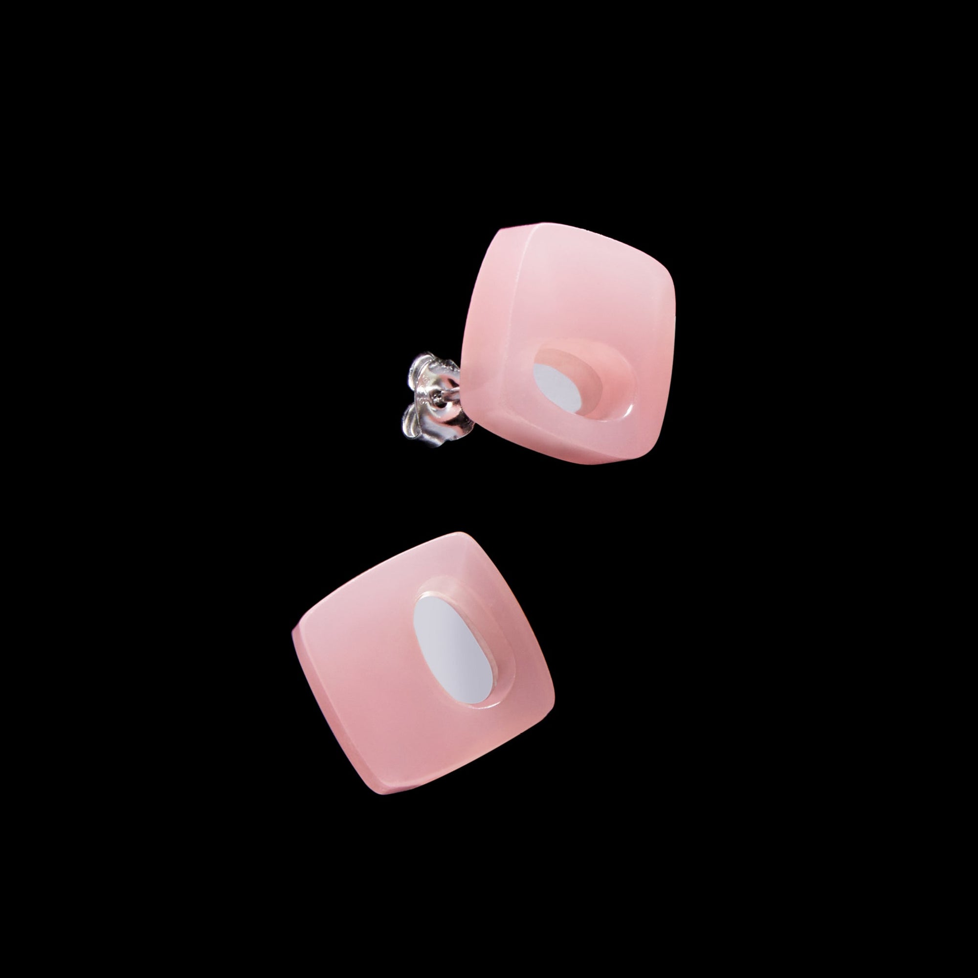 Cuneo Earrings | Silver | Pink