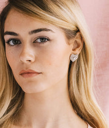 Maci Heart Studs - Loren Hope