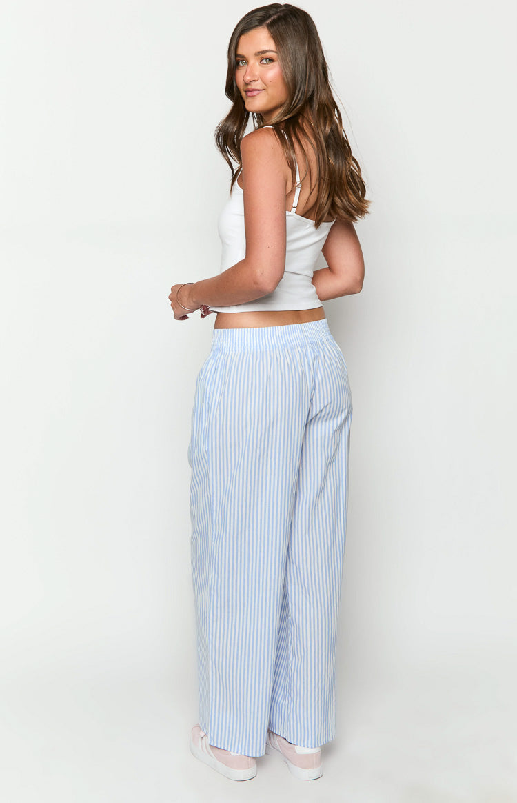 Mahalia Pants | Light Blue Stripe