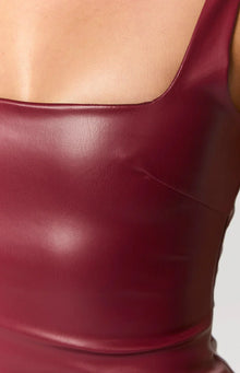 Malika PU Mini Dress | Red