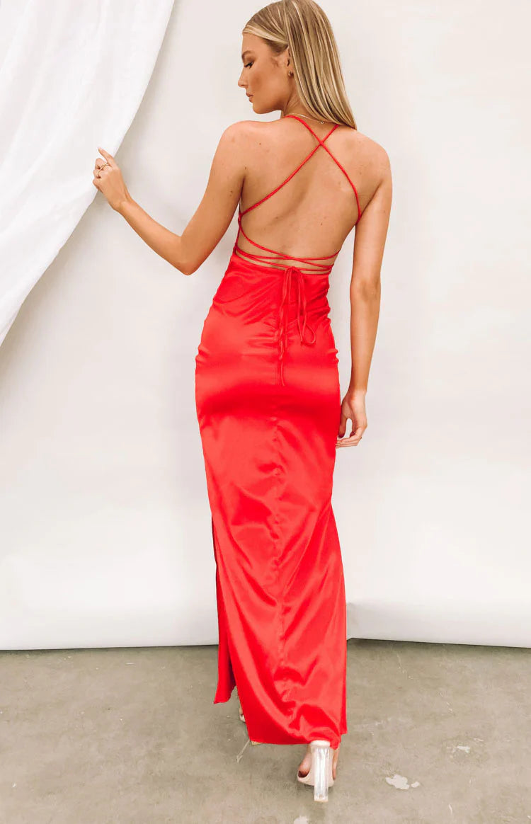 Manhattan Slip Formal Dress | Cherry