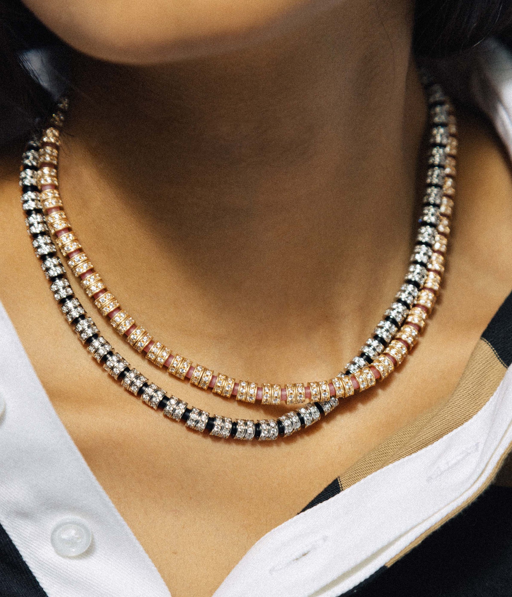 Manon Slider Necklace in Jet - Loren Hope