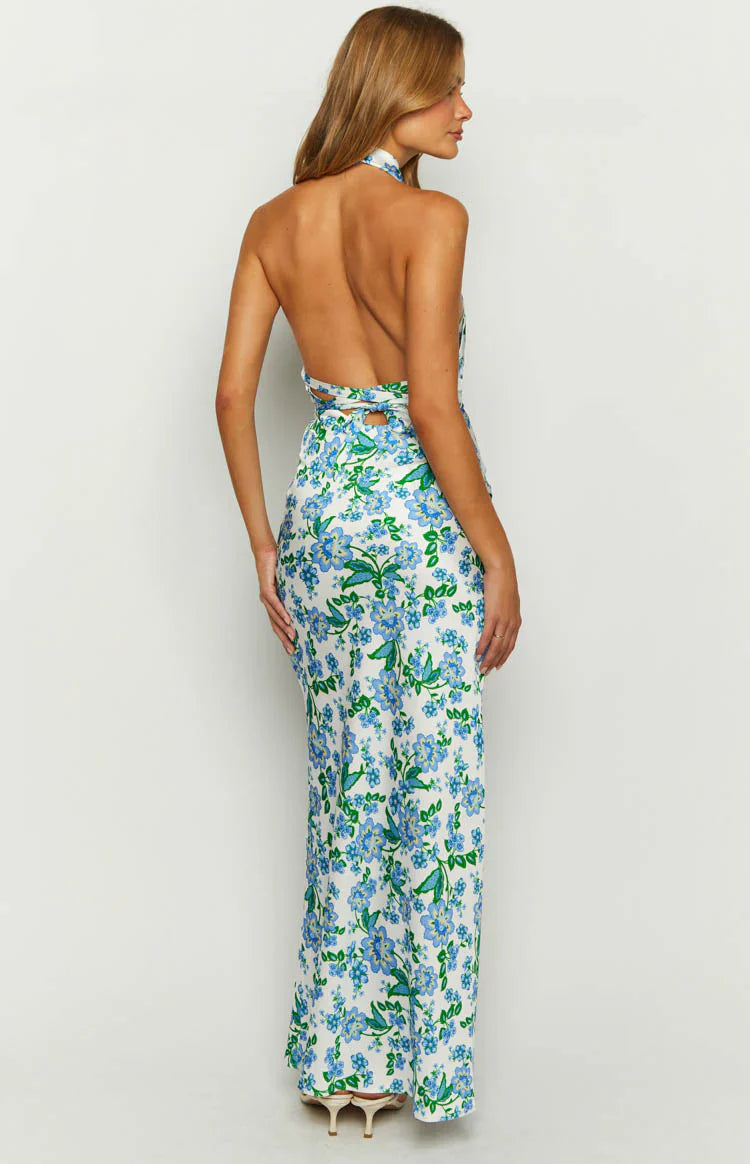 Marcella Floral Formal Maxi Dress | Blue