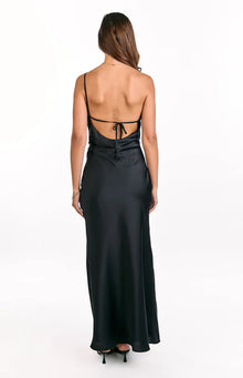 Marriot One Shoulder Formal Maxi Dress | Black
