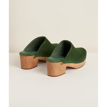 Martino Low Heel Wooden Clog | Moss