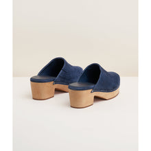 Martino Low Heel Wooden Clog | Navy