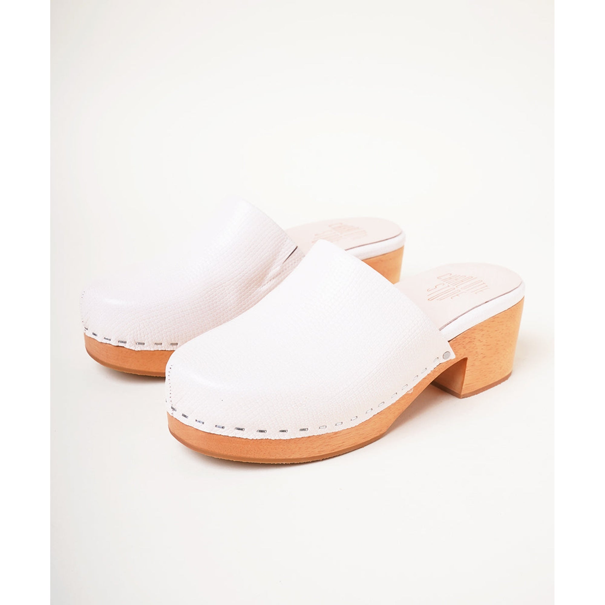 Martino Low Heel Wooden Clog | Tejus Buff