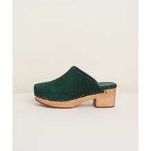 Martino Low Heel Wooden Clog Mule | Emerald