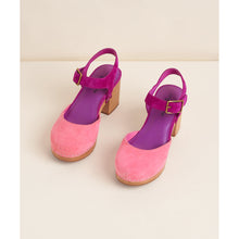 Maud Two Tone Mary Jane Clog | Flamingo