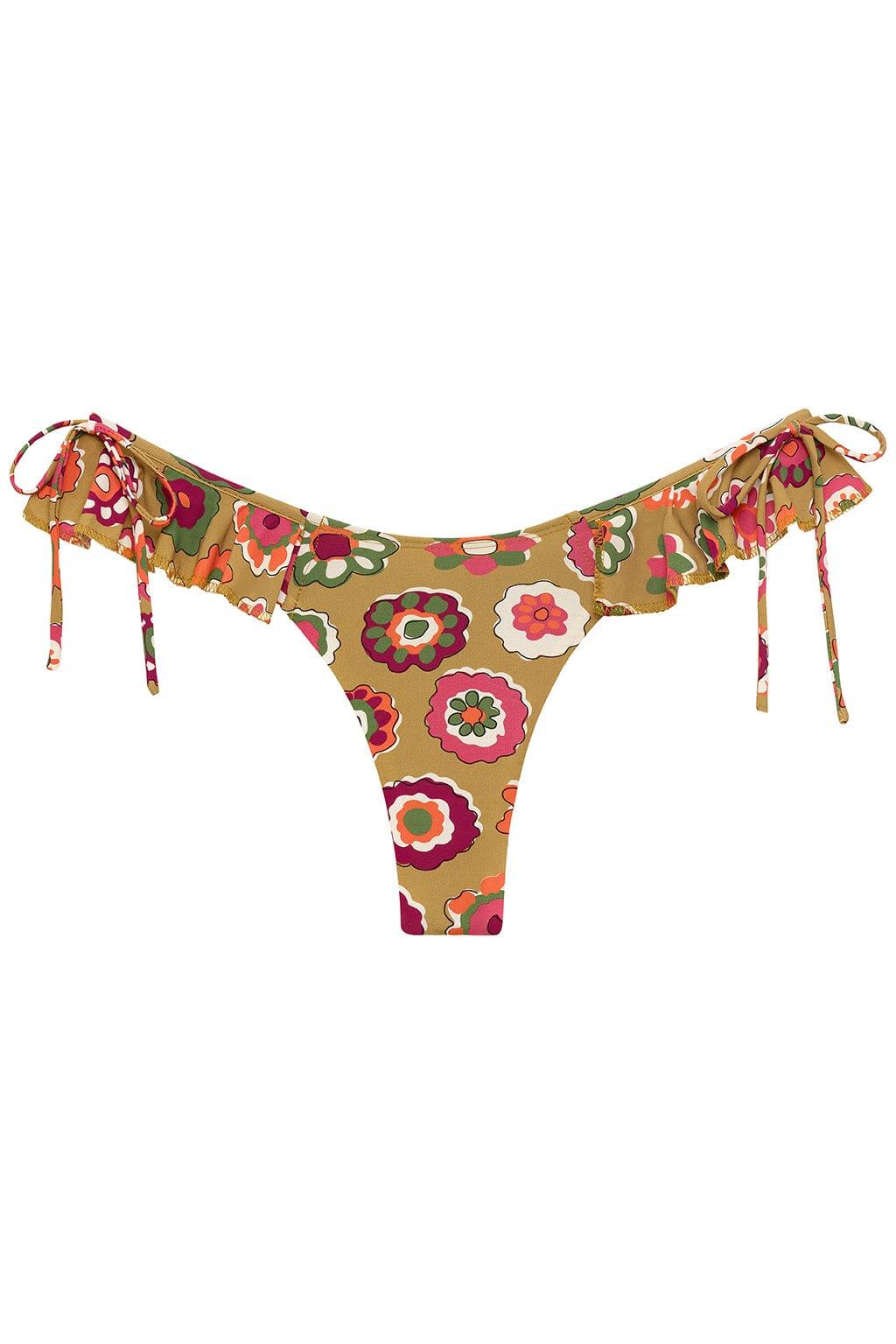 Uno Ruffle Bows Bikini Bottom | Mazzy Floral