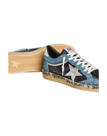 Men | Ball Star Blue Suede with Silver Star & Heel Tab | Bluette x Dark Blue x Silver