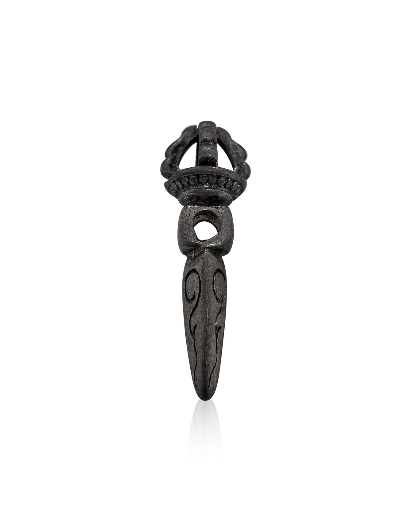 Men | Charm Carved Wood Dagger Charm | Black