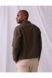Men | James Canvas Trucker | Dark Moss